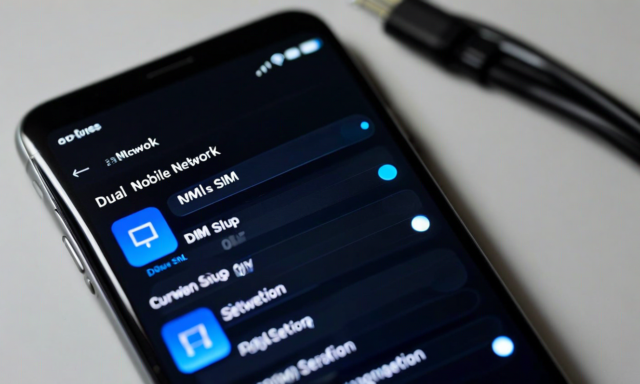 iPhone settings screen showing dual SIM configuration